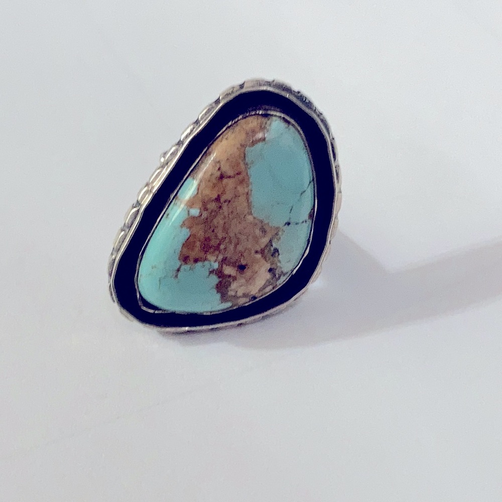 Very large Native American turquoise ring